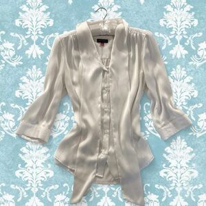 Vince Camuto Elegant Cream Blouse